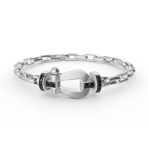 [⭐Shinejoy]FORCE LARGE HORSESHOE CLASP  METAL BRACELET