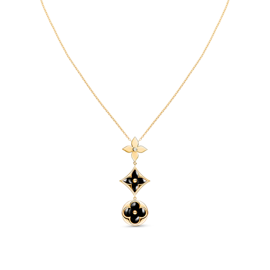 [⭐Shinejoy]STAR AND SUN ONYX PINK GOLD NECKLACE