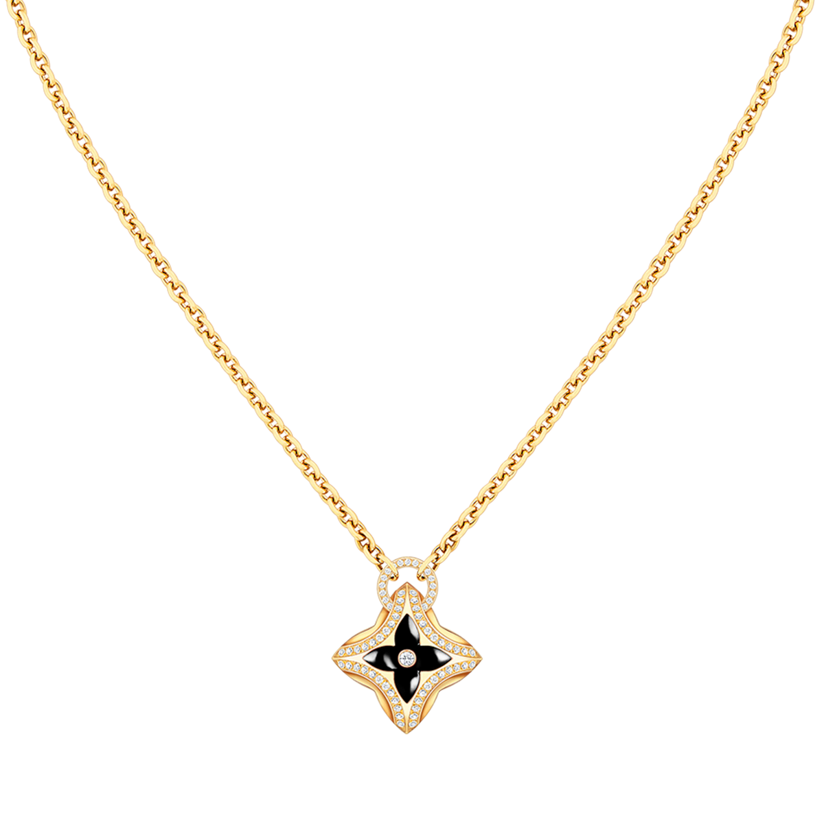 [⭐Shinejoy]STAR PEDANT PINK GOLD DIAMOND NECKLACE