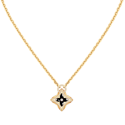 [⭐Shinejoy]STAR PEDANT PINK GOLD DIAMOND NECKLACE