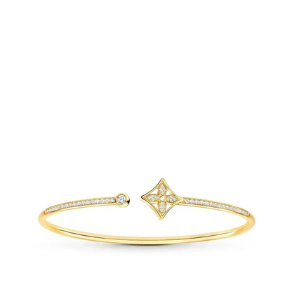 [⭐Shinejoy]IDYLLE GOLD OPEN BRACELET DIAMOND PAVED