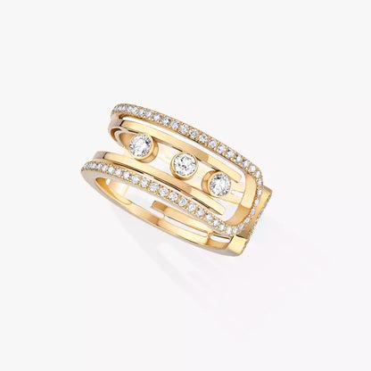 [⭐Shinejoy]Move 10th Diamond Ring in Gold