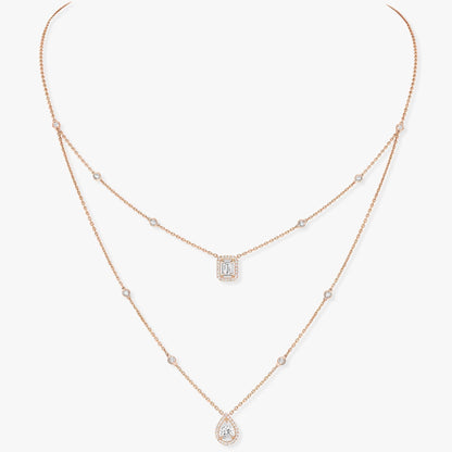 [⭐Shinejoy]MY TWIN 2 ROW DIAMOND NECKLACE