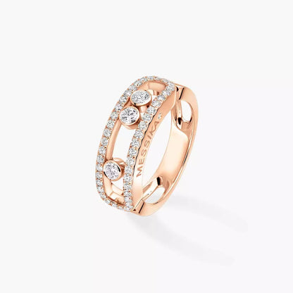 [⭐Shinejoy] Move Gold Diamond Pave_ Ring