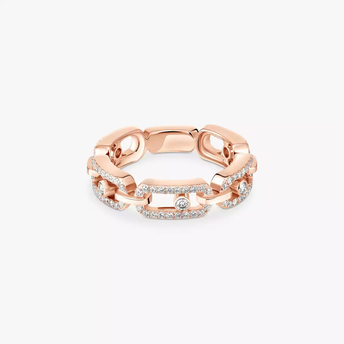 [⭐Shinejoy]Move Link Pave_-Set Diamond Ring in Gold