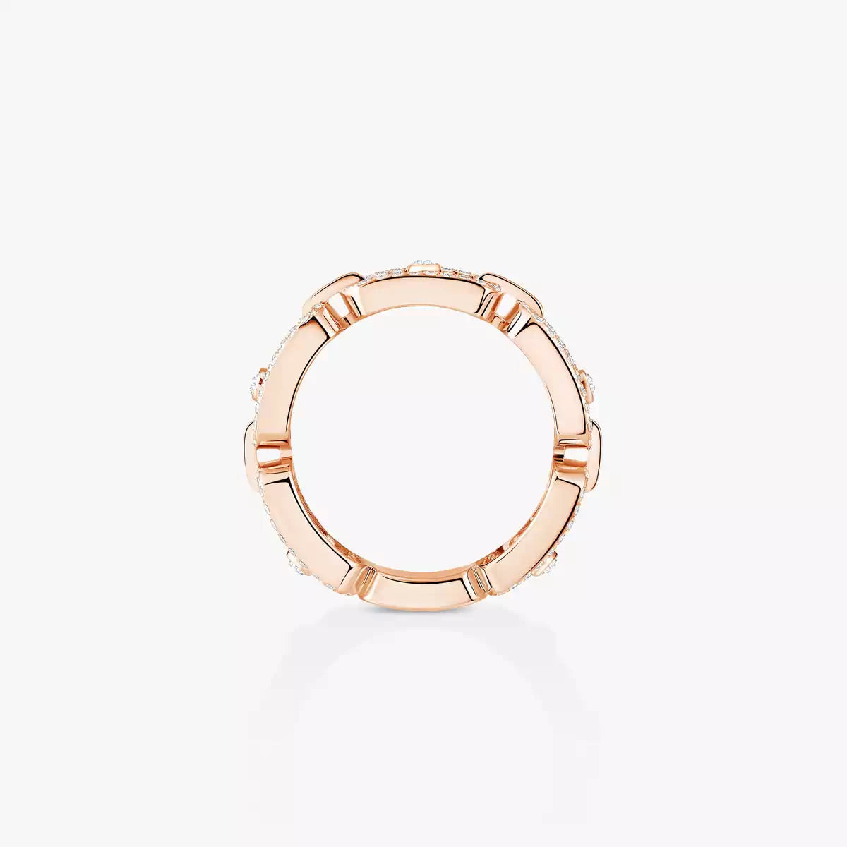 [⭐Shinejoy]Move Link Pave_-Set Diamond Ring in Gold
