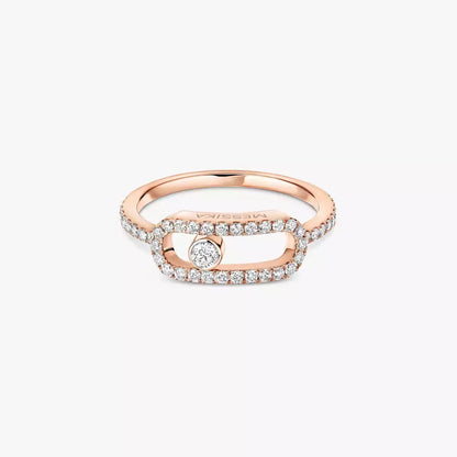 [⭐Shinejoy]Move Uno Diamond Ring in Gold