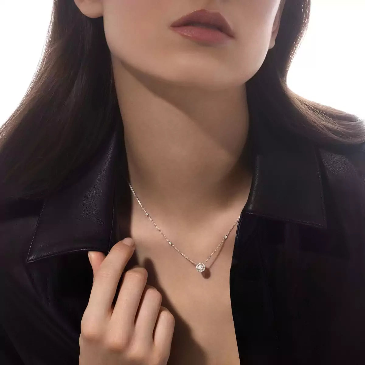 [⭐Shinejoy]Diamond Necklace 0,20ct Brilliant Shape Joy