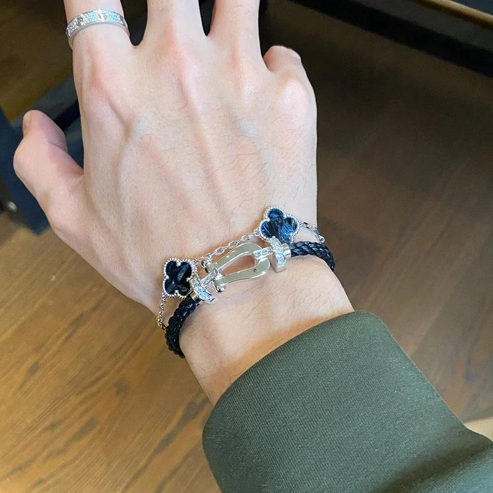 [⭐Shinejoy]CLOVER 5 MOTIF PIETERSITE BRACELET COLLECTION