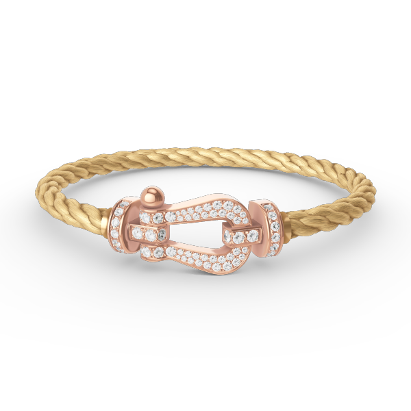 [⭐Shinejoy]FORCE LARGE HORSESHOE FULL DIAMOND BRACELET ROSE GOLD