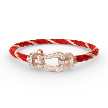[⭐Shinejoy]FORCE LARGE HORSESHOE FULL DIAMOND BRACELET ROSE GOLD