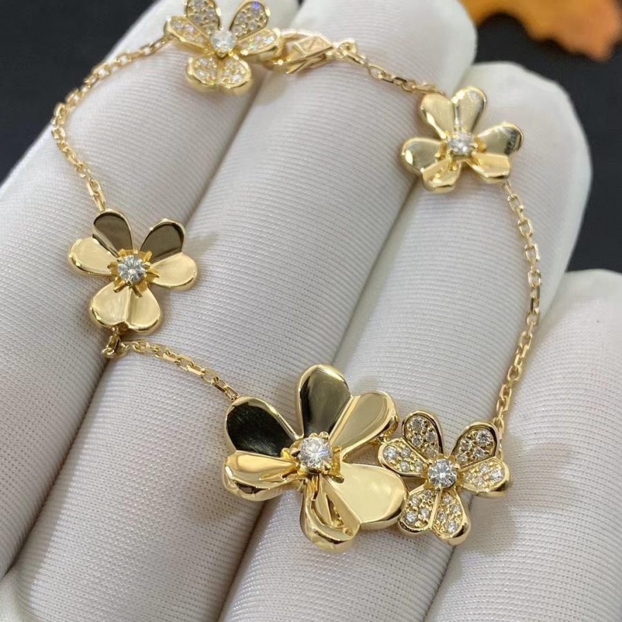 [⭐Shinejoy]FRIVOLE GOLD 5 FLOWERS BRACELET