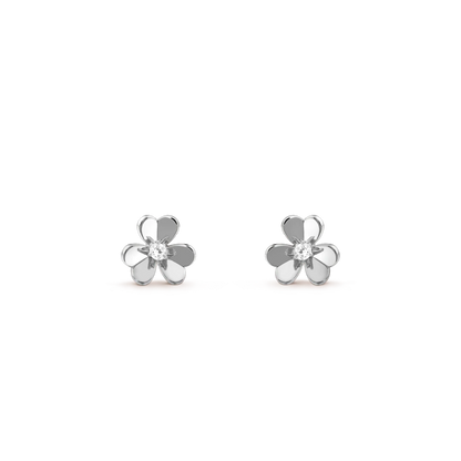 [⭐Shinejoy]FRIVOLE MINI SILVER FLOWER EARRINGS