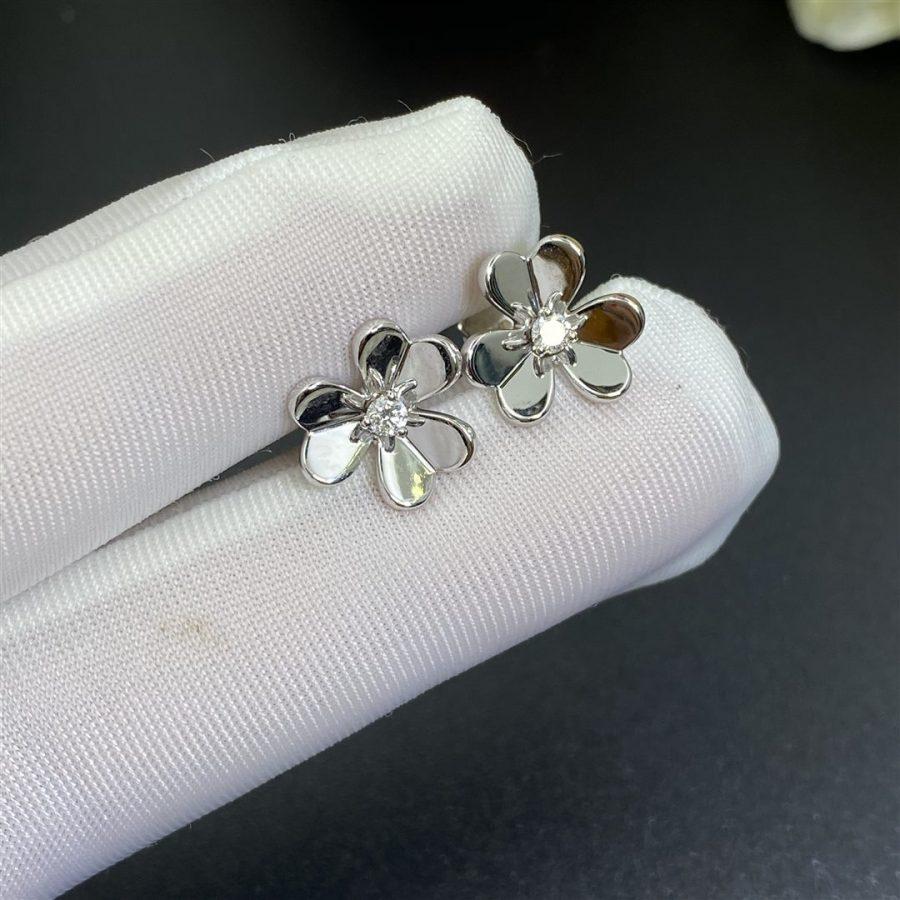 [⭐Shinejoy]FRIVOLE MINI SILVER FLOWER EARRINGS