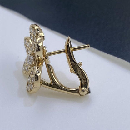 [⭐Shinejoy]FRIVOLE GOLD FLOWER DIAMOND EARRINGS
