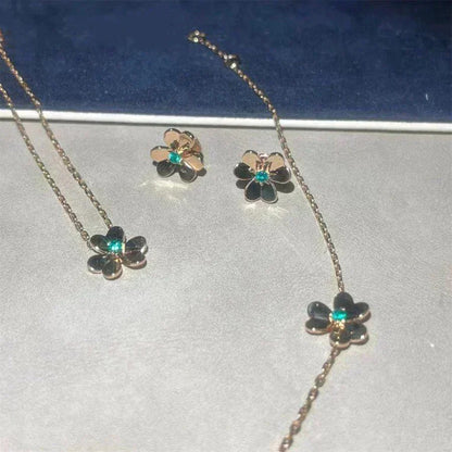 [⭐Shinejoy]FRIVOLE  FLOWER MALACHITE EARRINGS