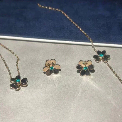 [⭐Shinejoy]FRIVOLE  FLOWER MALACHITE EARRINGS