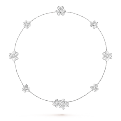 [⭐Shinejoy]FRIVOLE SILVER 9 FLOWERS NECKLACE