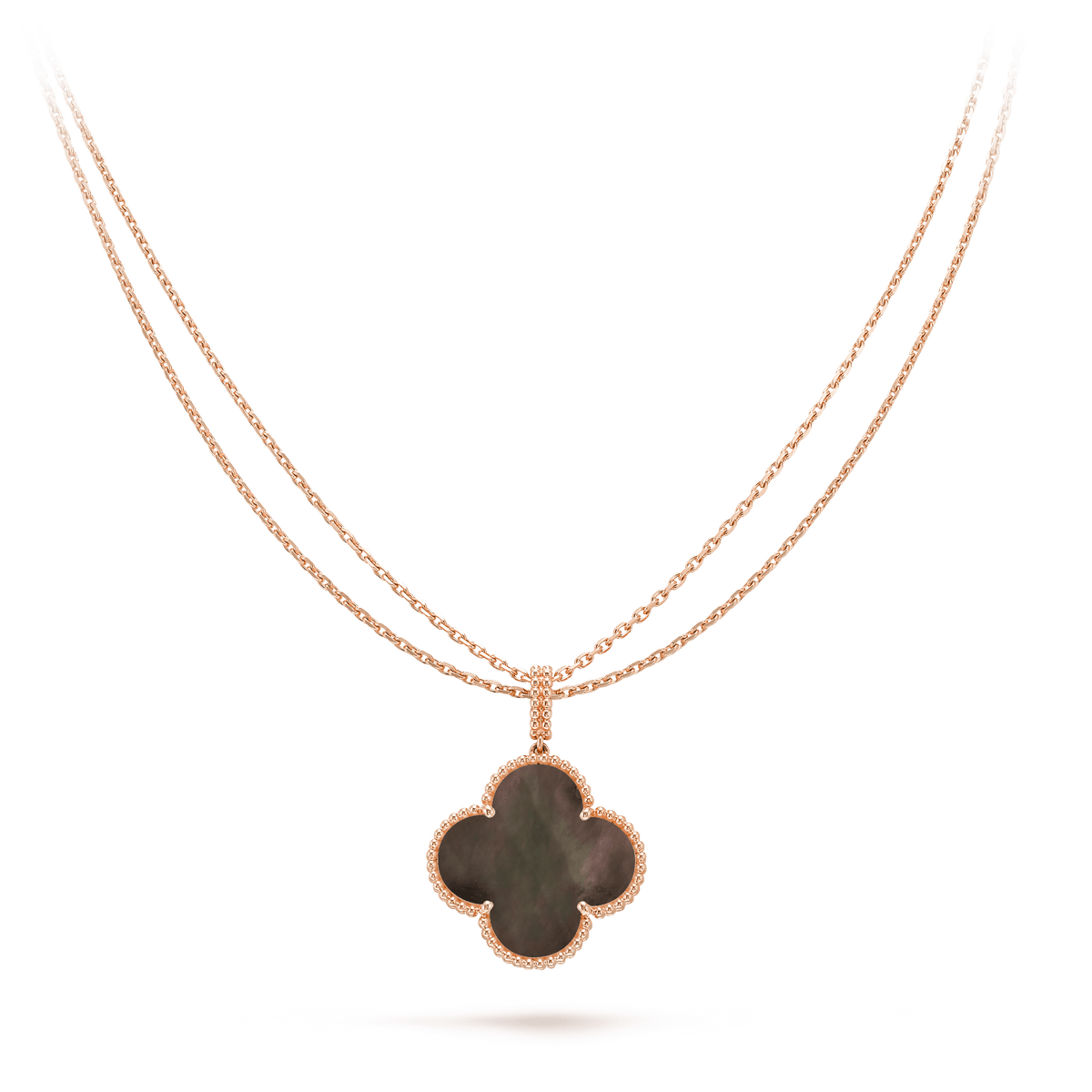 [⭐Shinejoy]CLOVER 25MM GOLD DARK MOP BIG CLOVER NECKLACE