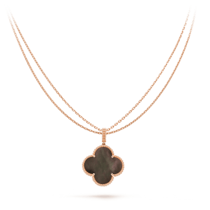 [⭐Shinejoy]CLOVER 25MM GOLD DARK MOP BIG CLOVER NECKLACE