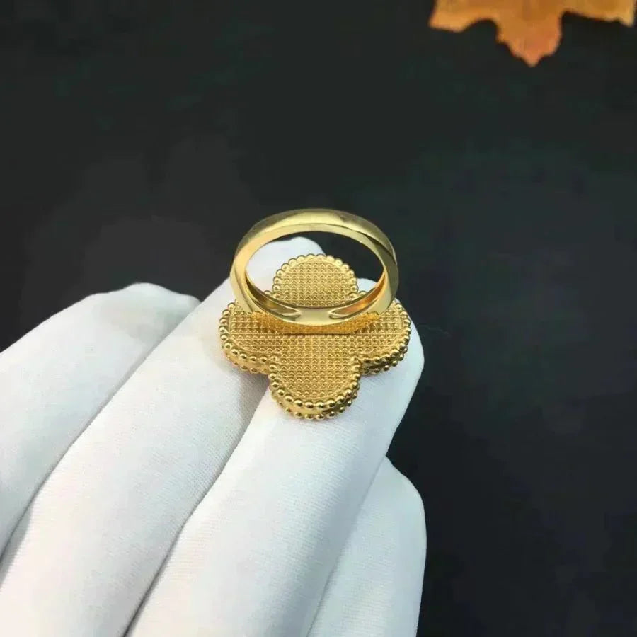 [⭐Shinejoy]CLOVER MALACHITE RING