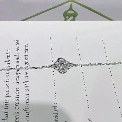 [⭐Shinejoy]CLOVER  SINGLE FLOWER BRACELET SILVER