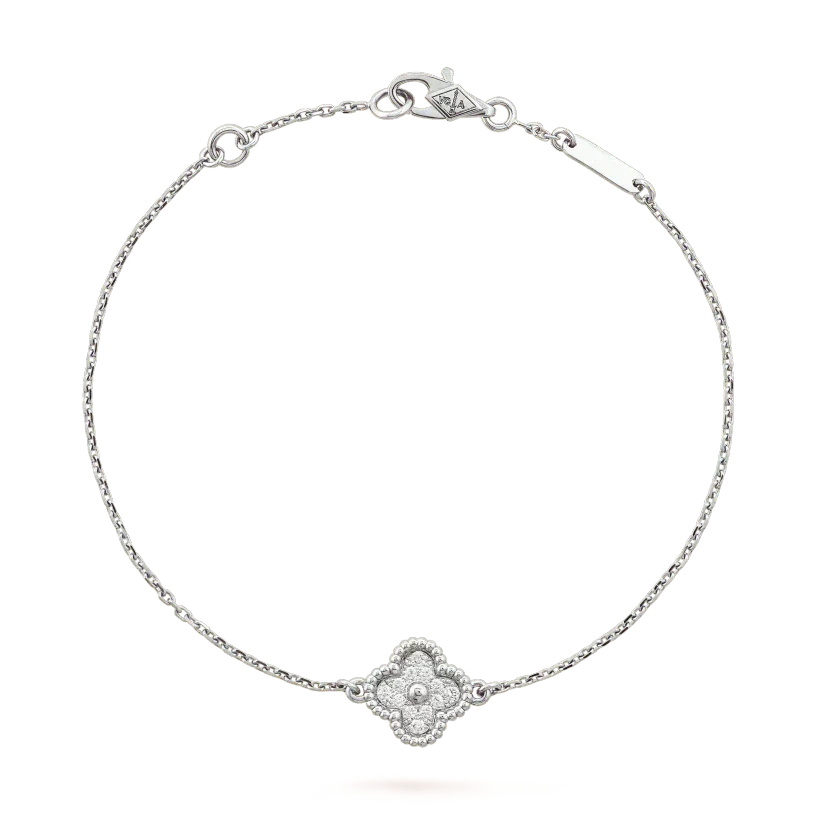 [⭐Shinejoy]CLOVER  SINGLE FLOWER BRACELET SILVER