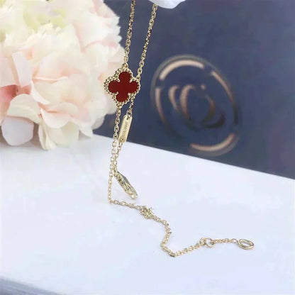[⭐Shinejoy]CLOVER  CARNELIAN SINGLE FLOWER BRACELET