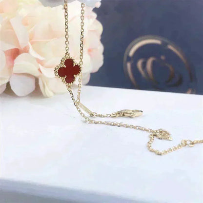 [⭐Shinejoy]CLOVER  CARNELIAN SINGLE FLOWER BRACELET