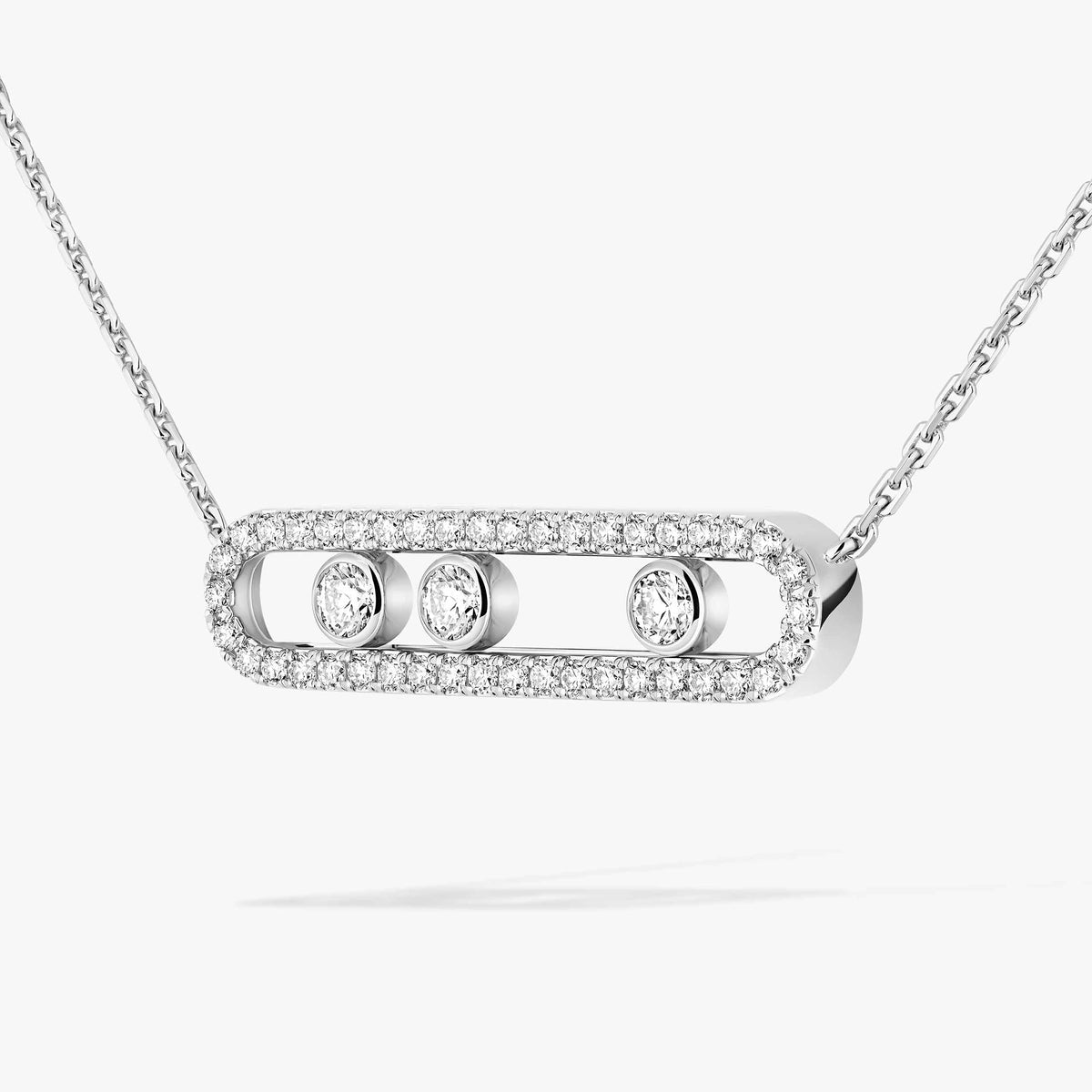 [⭐Shinejoy] Move Pave_ Rose Gold Diamond Necklace