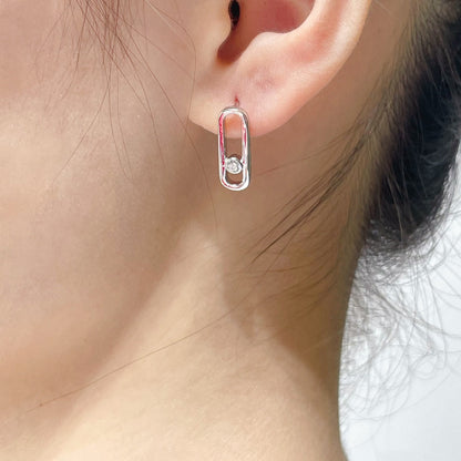 [⭐Shinejoy]MOVE UNO SMALL 1 DIAMOND EARRINGS