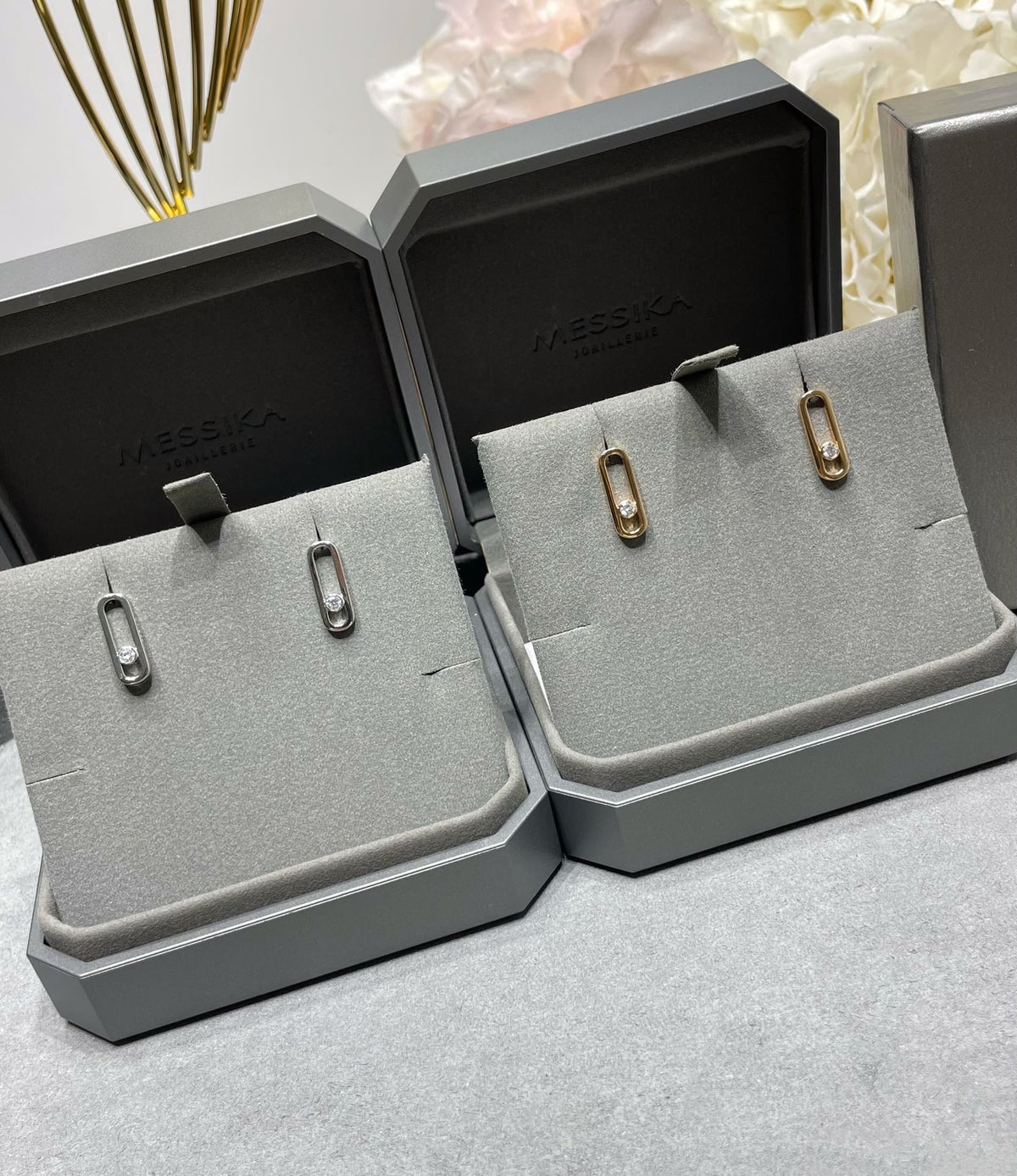 [⭐Shinejoy]MOVE UNO SMALL 1 DIAMOND EARRINGS
