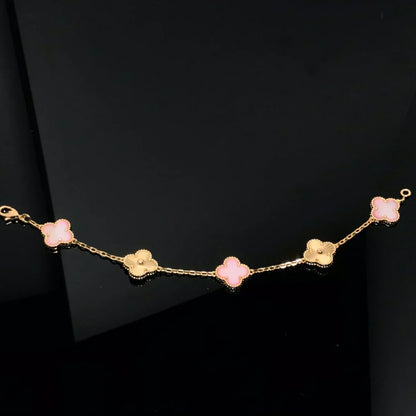 [⭐Shinejoy] CLOVER 5 MOTIFS  PINK MOP BRACELET COLLECTION