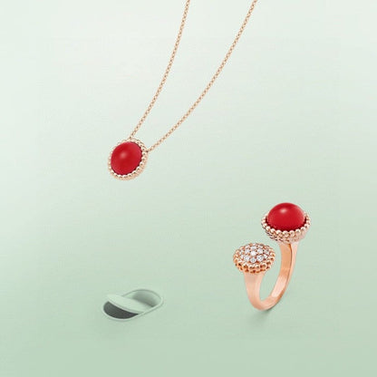 [⭐Shinejoy]PERLEE COULEURS DIAMOND ROSE GOLD BETWEEN THE FINGER RING