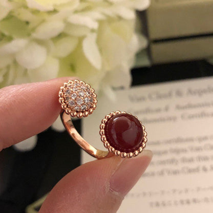 [⭐Shinejoy]PERLEE COULEURS DIAMOND ROSE GOLD BETWEEN THE FINGER RING
