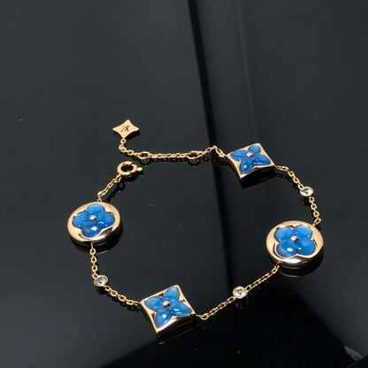 [⭐Shinejoy]STAR AND SUN 4 MOTIF BLUE BRACELET