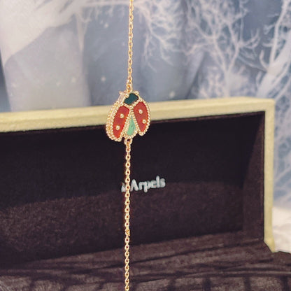 [⭐Shinejoy]LUCKY SPRING 1 MOTIF PINK GOLD BRACELET