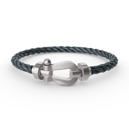[⭐Shinejoy]FORCE LARGE HORSESHOE NO DIAMOND BRACELET SILVER
