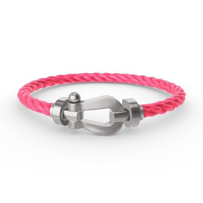 [⭐Shinejoy]FORCE LARGE HORSESHOE NO DIAMOND BRACELET SILVER
