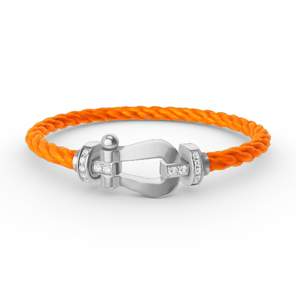 [⭐Shinejoy]FORCE LARGE HORSESHOE HALF DIAMOND BRACELET SILVER