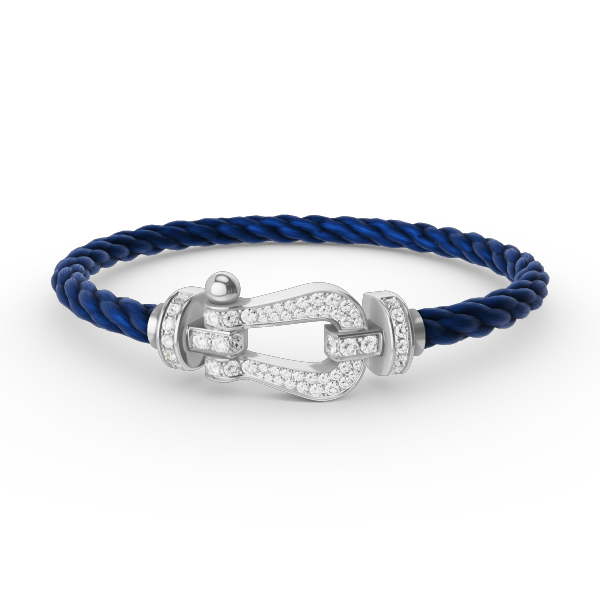 [⭐Shinejoy]FORCE LARGE HORSESHOE FULL DIAMOND BRACELET SILVER