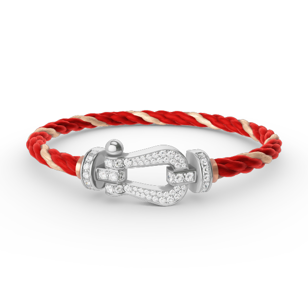 [⭐Shinejoy]FORCE LARGE HORSESHOE FULL DIAMOND BRACELET SILVER