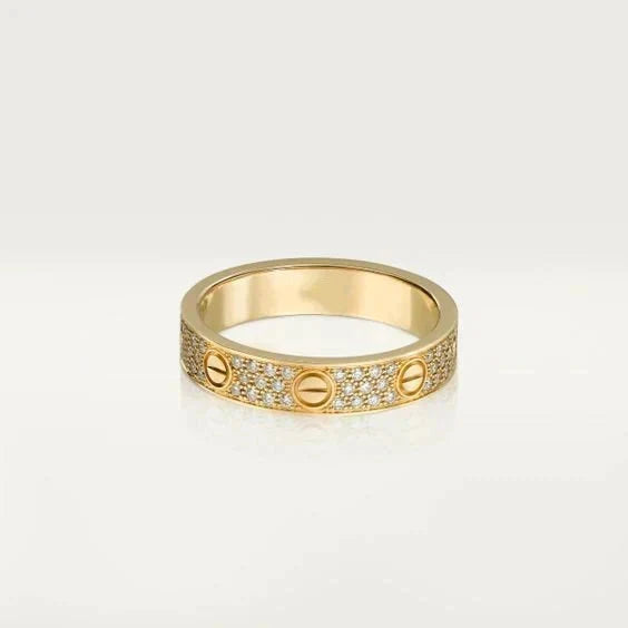 [⭐Shinejoy]LOVE RING 3.6MM DIAMOND PAVED