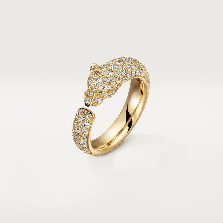 [⭐Shinejoy]PANTHERE PINK GOLD DIAMOND RING