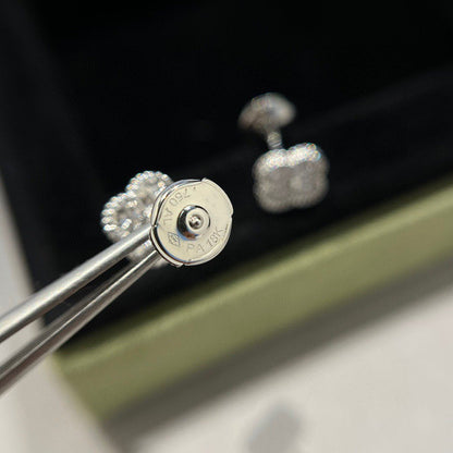 [⭐Shinejoy]CLOVER MINI DIAMOND STUD EARRINGS