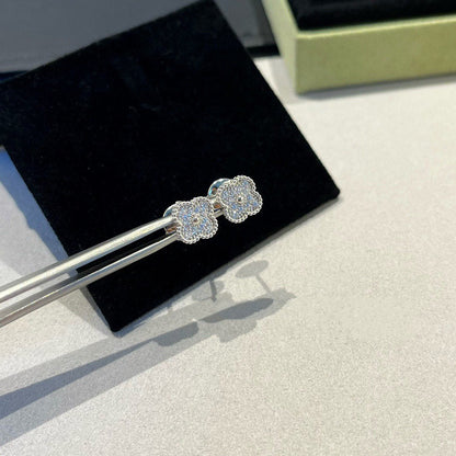 [⭐Shinejoy]CLOVER MINI DIAMOND STUD EARRINGS