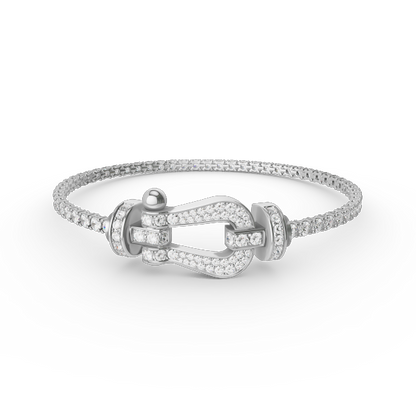 [⭐Shinejoy]FORCE  LARGE HORSESHOE FULL DIAMOND TENNIS BRACELET