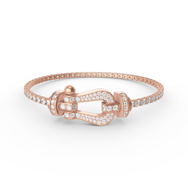 [⭐Shinejoy]FORCE  LARGE HORSESHOE FULL DIAMOND TENNIS BRACELET